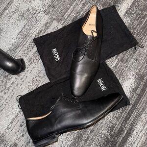 Hugo Boss Classic Black Leather Derbys